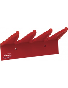 Vikan, věšák nástěnný, 240mm (na 3 produkty), červený