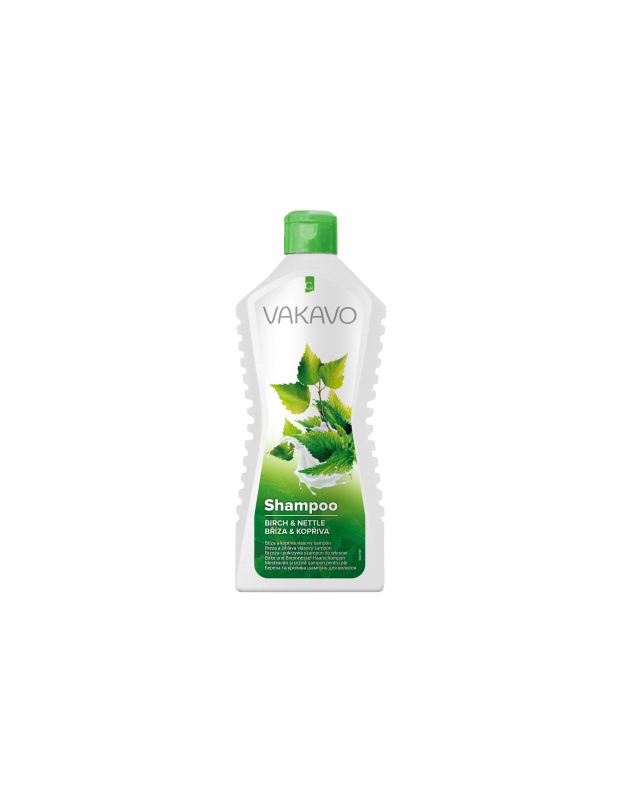 VAKAVO bříza a kopřiva vlasový šampon, 500ml