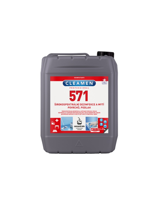 CLEAMEN 571 concentrate širokospektrální dezinfekce a mytí povrchů, podlah, 5L