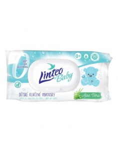 Ubrousky vlhčené Linteo Baby 80 ks, plastový uzávěr