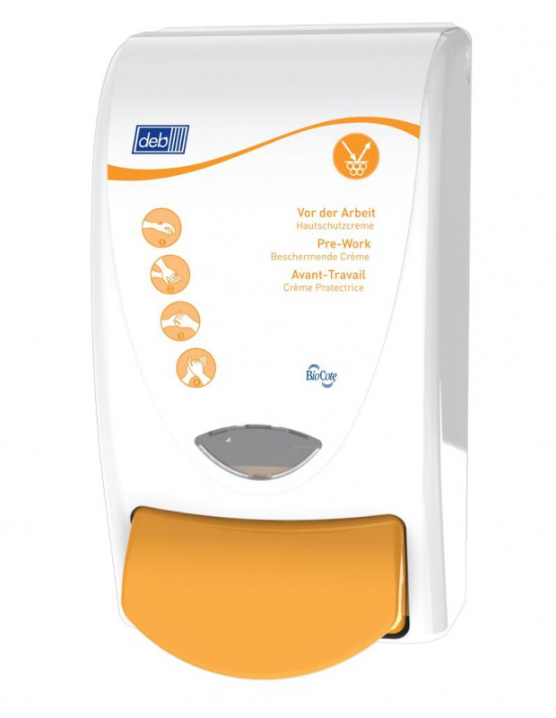 DEB, dávkovač GLOBAL PROTECT 1l, oranžový - ochrana