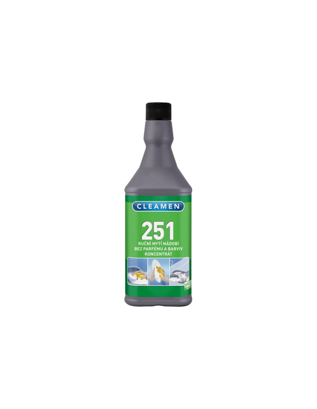 CLEAMEN 251, ruční mytí nádobí,koncentr., bez parfému a barviv ,1L