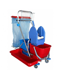 Vozík úklidový 2x17l, s pytlem