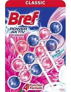 WC blok BREF Power Active flower 50g, bal./3ks