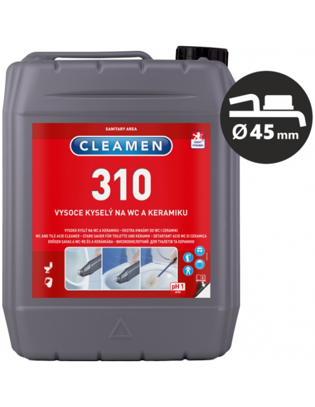 CLEAMEN 310, extra kyselý čistič WC a keram., 5L
