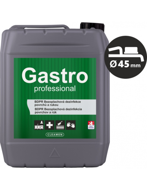 CLEAMEN Gastro Professional BDPR Bezoplachová dezinfekce povrchů a rukou, 5L