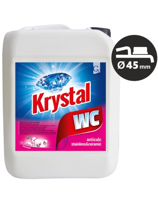 KRYSTAL na WC kyselý na keramiku, růžový, 5L