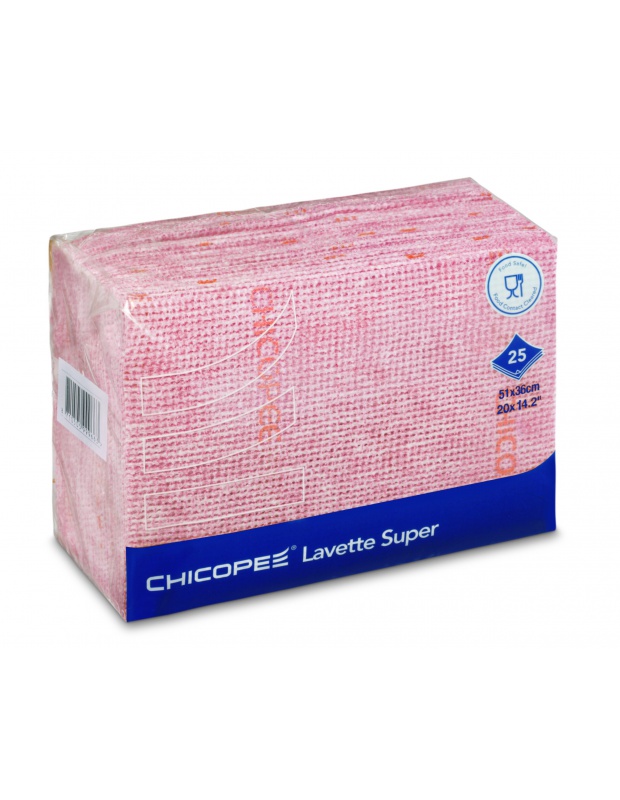 CHICOPEE Lavette Super Wipe, Red, 51x36cm, bal/25ks