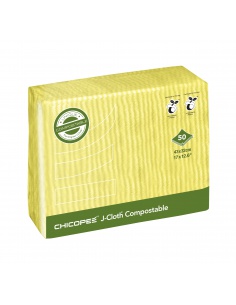 CHICOPEE J-Cloth Plus Bio Whipe, Yellow, 43x32cm, bal/50ks