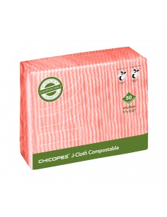 CHICOPEE J-Cloth Plus Bio Whipe, Red, 43x32cm, bal/50ks