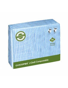 CHICOPEE J-Cloth Plus Bio Whipe, Blue, 43x32cm, bal/50ks