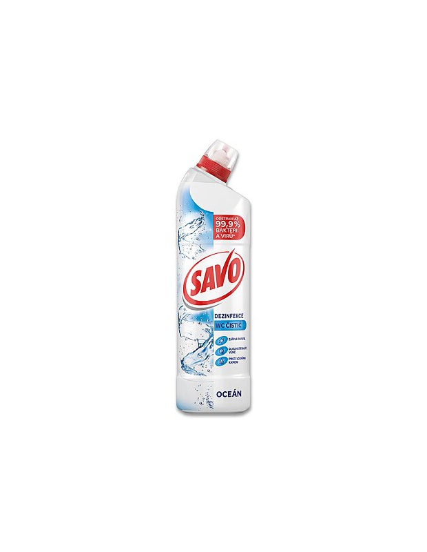 Savo WC čistič ocean, modrý, 750ml