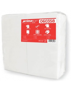 Pap. ubrousky, bílé, 2 vr., 33x33cm, sklad 1/8, 250ks