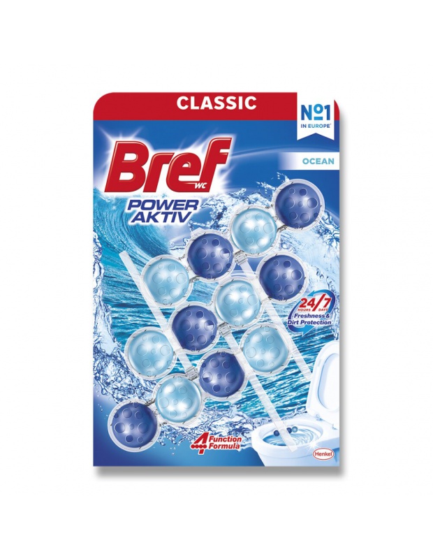 WC blok BREF Power Active oceán 51g, bal./3ks