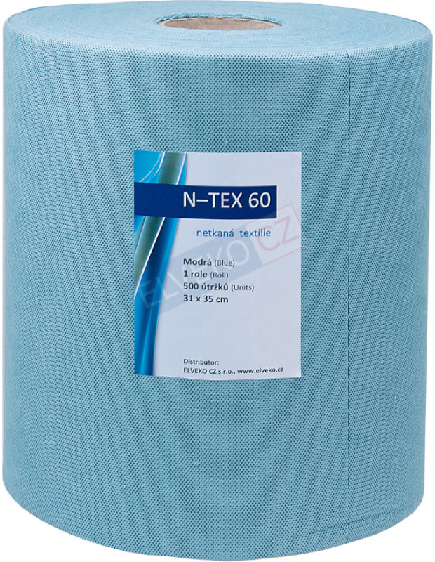 N-TEX 60, 31x35cm, 500útrž 100% PP, modrá, role