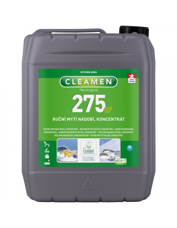 CLEAMEN 275, ruční mytí nádobí, koncentrát, 5l