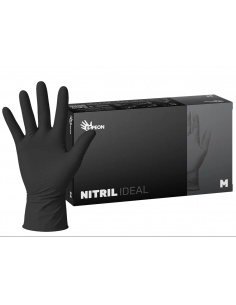 Rukavice jednorázové nitril černé ,vel.M, box 100ks