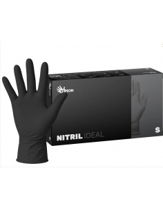 Rukavice jednorázové nitril černé ,vel.S box 100ks