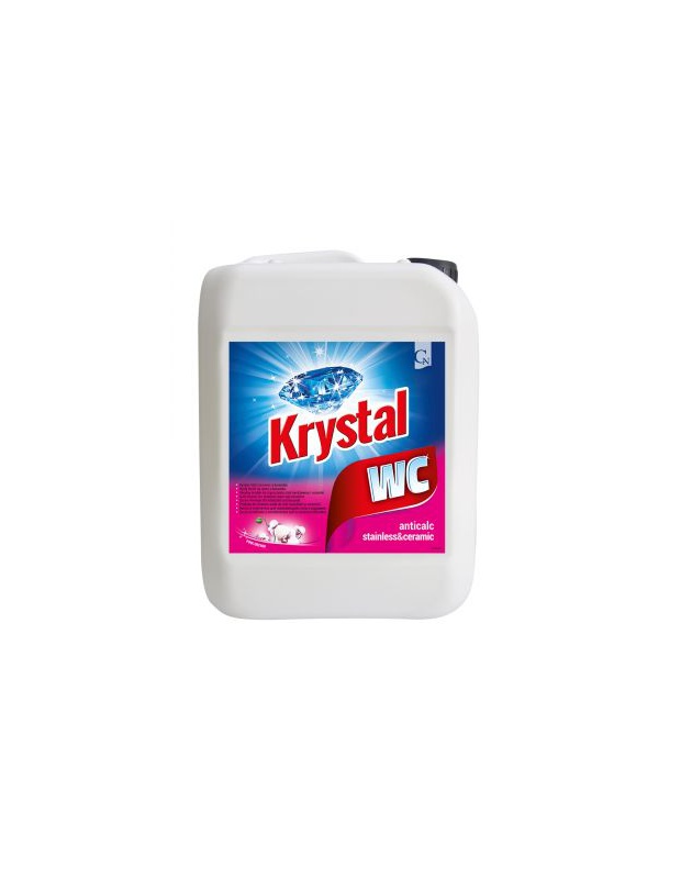 KRYSTAL na WC kyselý na keramiku, růžový, 5L