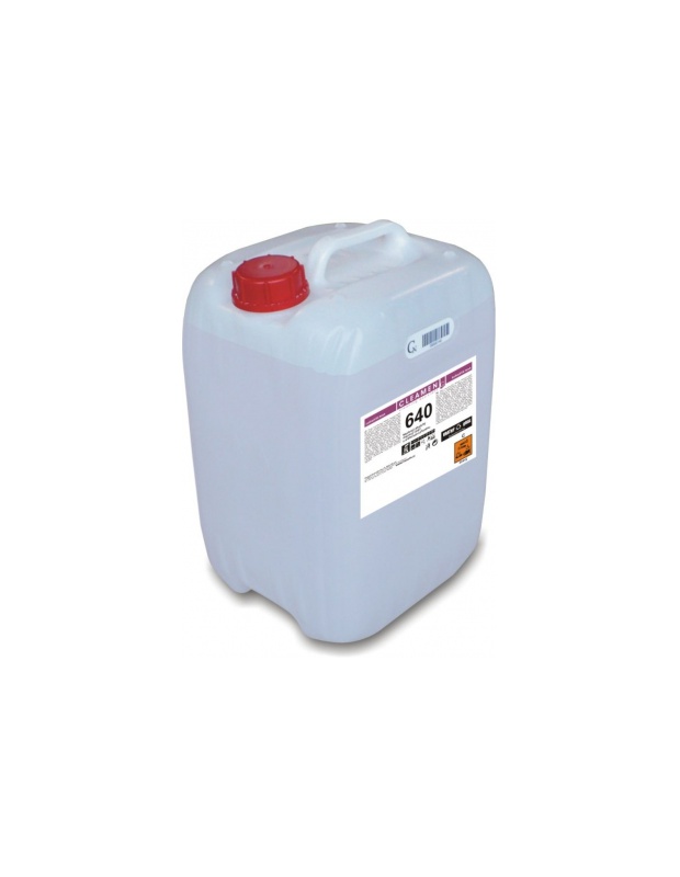 CLEAMEN 640, nepěnivý alkalický chlor.čistič s antikoroz.přís., 22kg + vratný kanystr