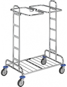Vozík chromový CHM 4 - držák na pytel 2x120L