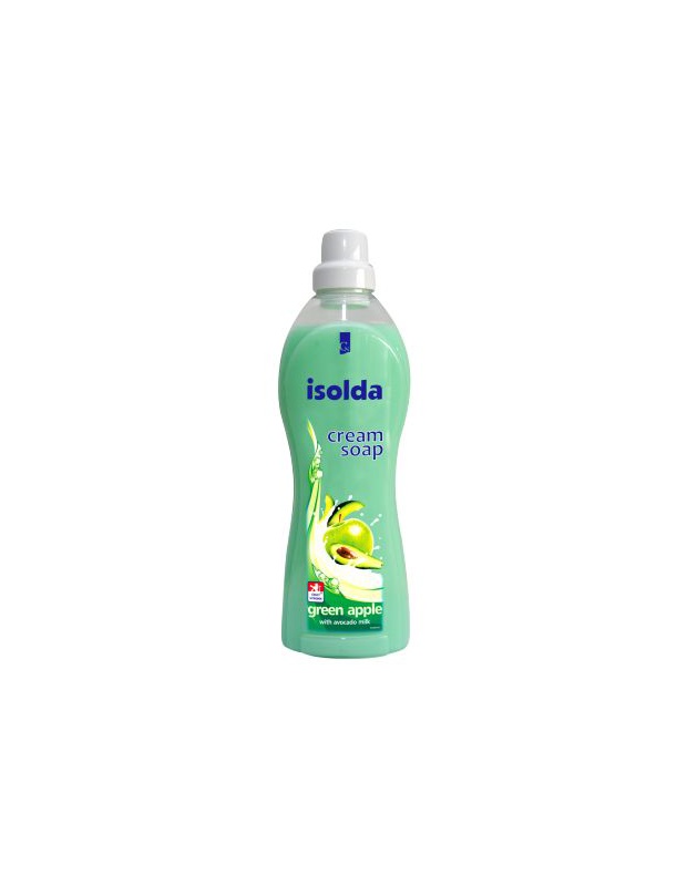 ISOLDA, tekuté mýdlo, zel. jablko s avok.ml., 1L